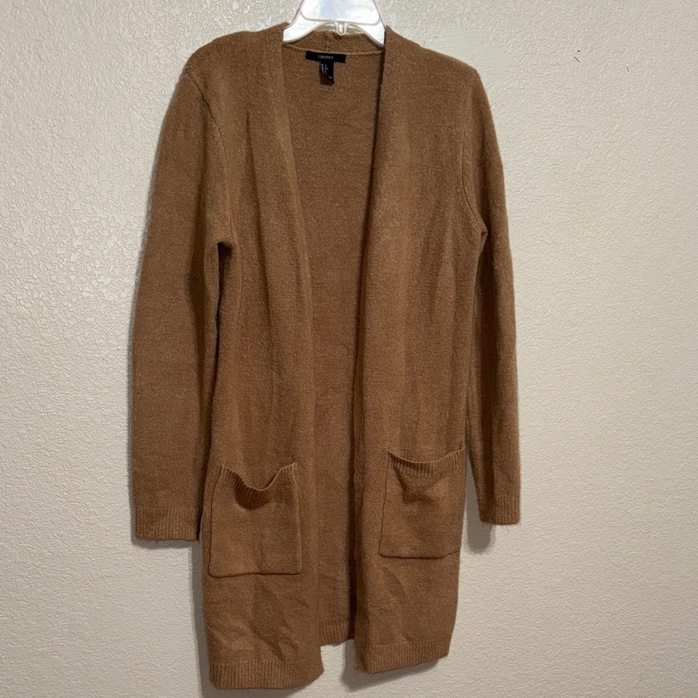Forever 21 Cardigan Women’s L Knit Open Front Sweater Casual Lightweight